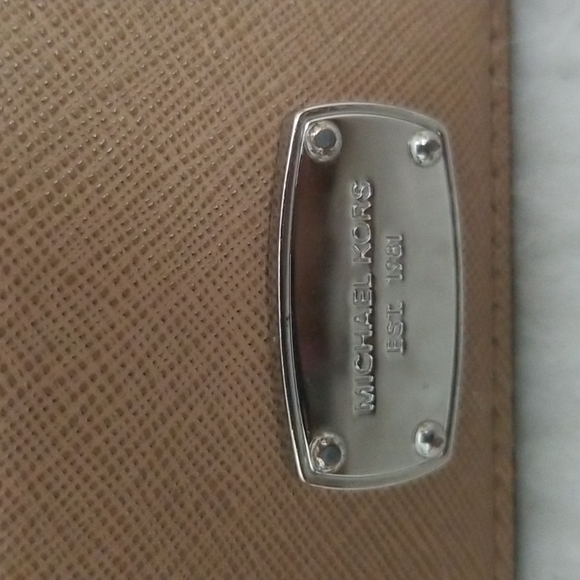 MICHAEL MICHAEL KORS Jet Set Card Holder Saffiano Leather Tan - Picture 3 of 5